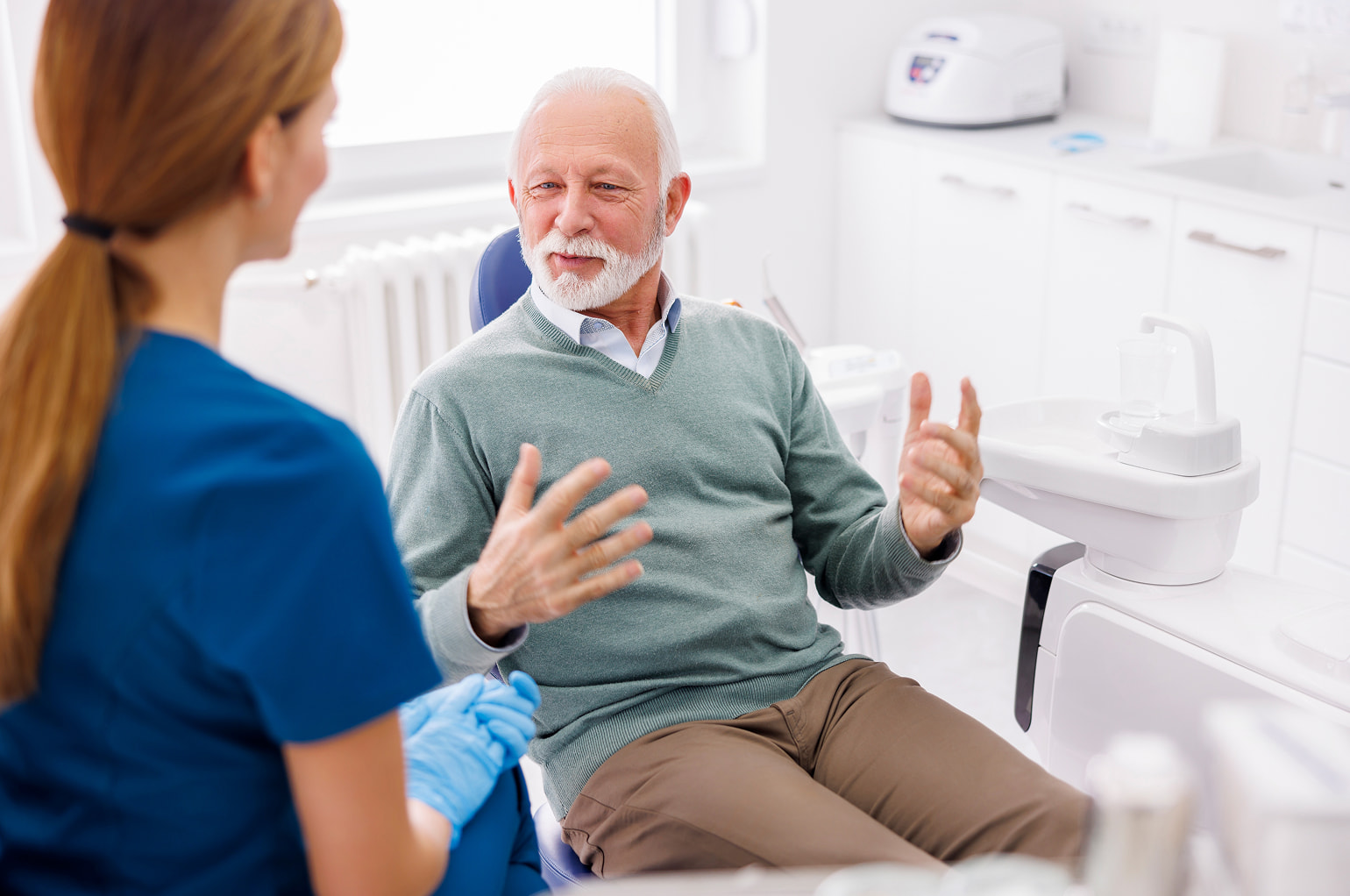 Benefits of snap-in implant dentures including stability and comfort